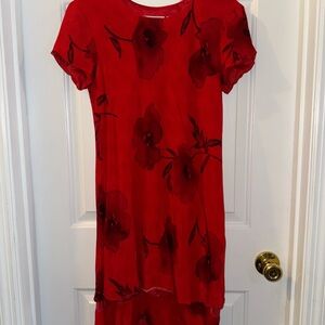 Vintage Karin Stevens Short-Sleeve Midi Dress